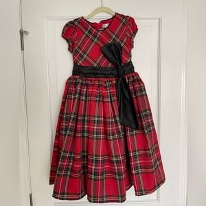 Trish Skully Child Dress - size 10. Red plaid. Christmas dress. EUC.